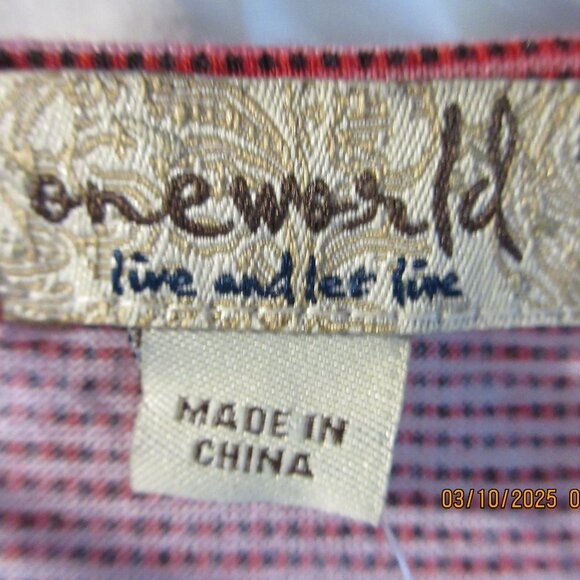ONE WORLD NEW WITH TAGS~RED/WHITE/BLUE & LACE~ SIZE MEDIUM - Picture 4 of 9